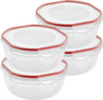 Sterilite Ultra-Seal Bowl, Large Airtight Food Storage, 4.7 Qt, 4-Pack