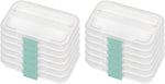 Sterilite Small Divided Box, Storage Bin w/Latching Lid, Clear, 12 Pack