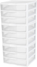Sterilite Wide 3-Drawer Storage Unit for Bedroom and Dresser, 3-Pack