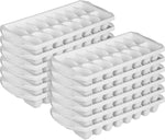 Sterilite Stacking Ice Cube Mold Trays for Home and Kitchen, White, 12-Pack