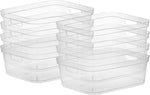 Sterilite Medium Storage Bin, Clear Plastic Organizing Container, 8-Pack