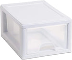 Sterilite 20518006PK2 Sackable Plastic Storage Drawer, Pack of 2, White