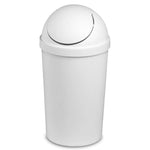 Sterilite Swing Top Wastebasket, Trash Can, 3 Gallon, White, 12-Pack