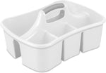 Sterilite Divided Ultra Caddy Storage Organizer for Bathroom, White 18-Pack