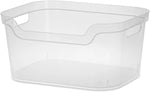 Sterilite Large Open Bin, Clear Plastic Organizing Container, 24-Pack