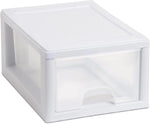 Sterilite Stacking Drawer Storage Organizer for Clothes, 6 Quart, 18-Pack