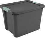 Sterilite Latch Tote Storage with Lids for Home & Office, 12 Gallon,18-Pack