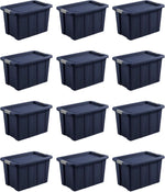 Sterilite Latching Tuff1 Tote Containers w/Lids, 30 Gallon, 12-Pack