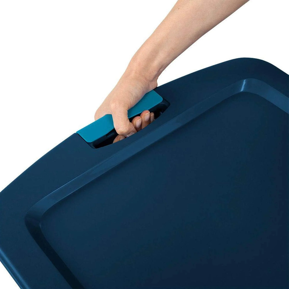 Sterilite 18 Gallon Latch & Carry Storage w/Grip Handles, Clear, 6 Pack