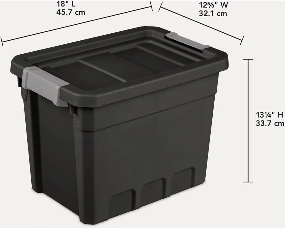Sterilite Tote Stacker Black 7.5GA 14839006