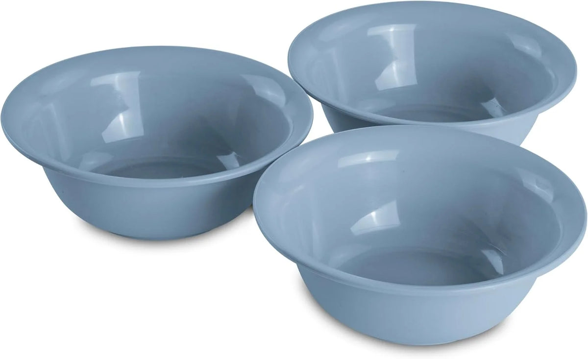 Sterilite Set of Three 20 Ounce Bowls, Prep/Serve, BPA-Free, Blue, 12 Pack