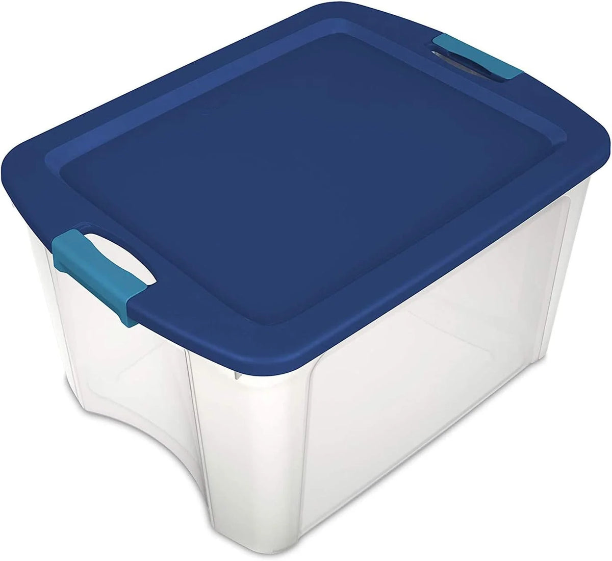 Sterilite 18 Gallon Latch & Carry Storage w/Grip Handles, Clear, 6 Pack
