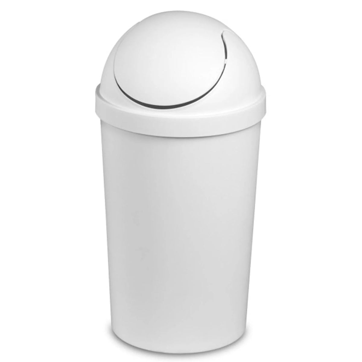 Sterilite Swing Top Wastebasket, Trash Can, 3 Gallon, White, 12-Pack