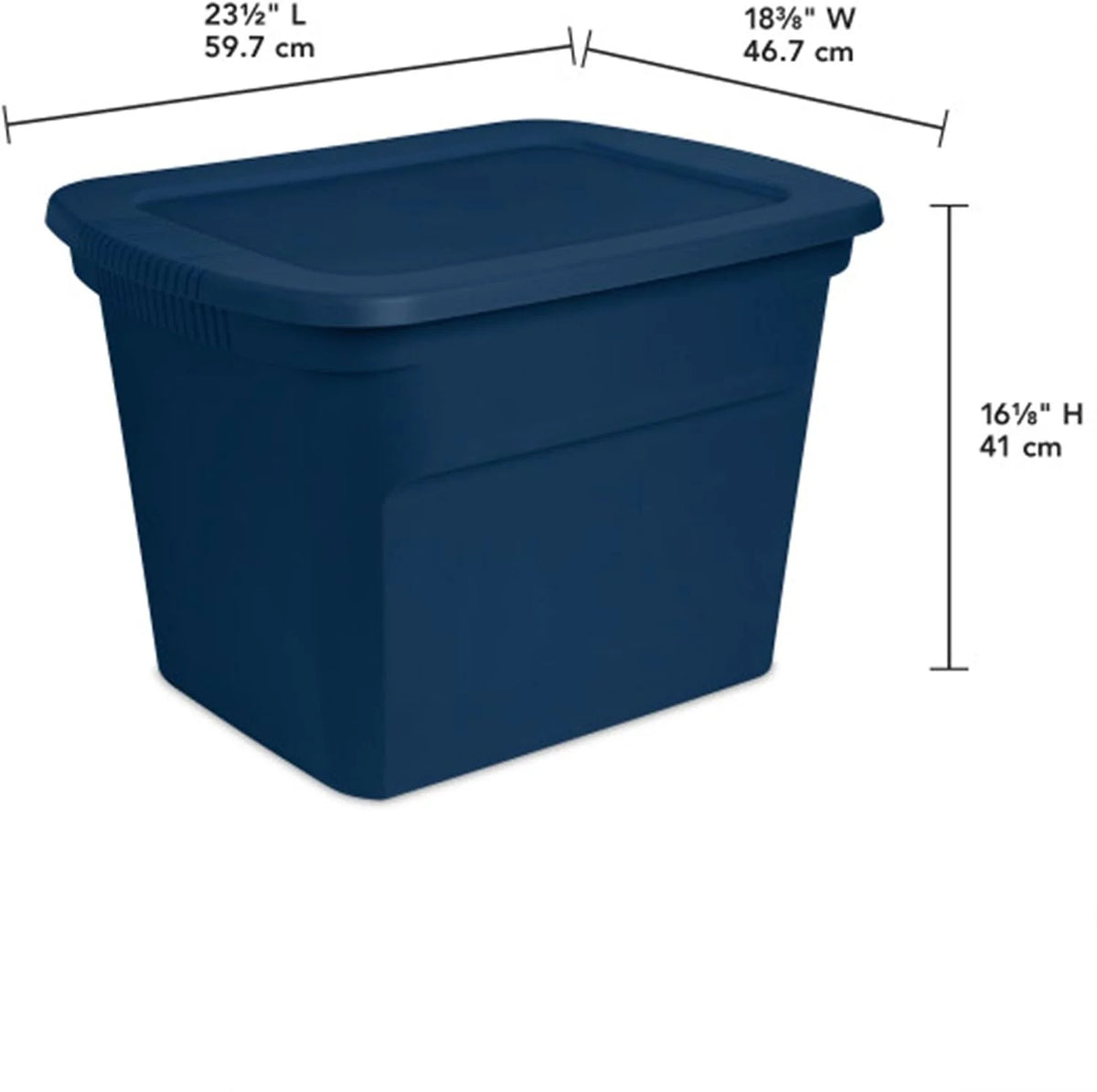 Sterilite Tote, Plastic Storage Bins with Snap Lids, 18 Gallon, 8-Pack