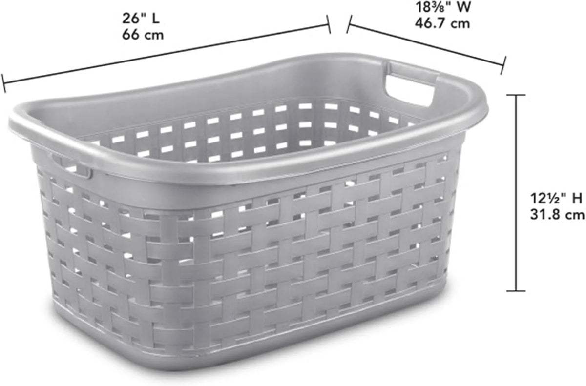 Sterilite Short Weave Basket Bin for Clothing and Laundry Storage, 18-Pack